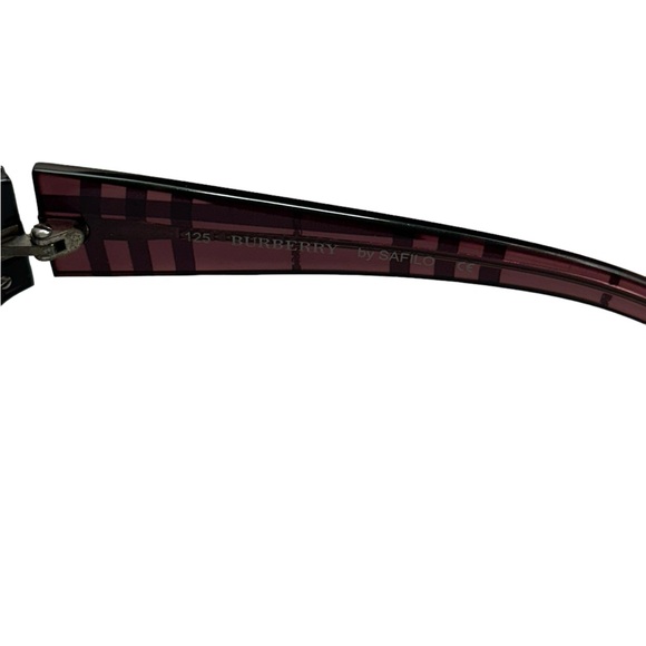 Vintage Pristine Burberry Shield Sunglasses in Burgundy Tortoiseshell Acetate - Picture 11 of 11